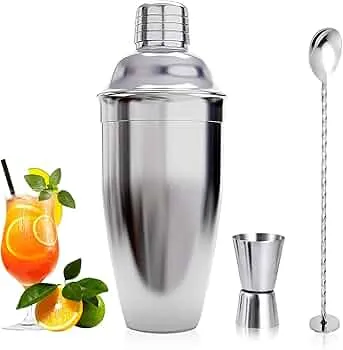 Cocktail-Shaker, Cocktail-Maker-Set, Martini-Getränke-Shaker, 750 ml, Cocktail-Shaker-Sieb, Barkeeper-Mixer-Werkzeug, Likör-Cobbler-Shaker, Edelstahl-Bar-Shaker für Cocktail-Herstellung (3 Stück) : Amazon.de: Küche, Haushalt & Wohnen