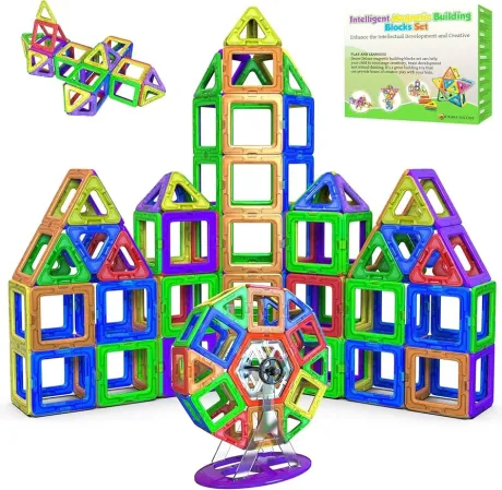 Magnetische Kachel-Bausteine Spielzeug – STEM Pädagogische Magnetblöcke für Kinder, Kreatives Vorschul-Lernen Sensorik Montessori Magnetspielzeug für Jungen & Mädchen ab 3 Jahren – 94 Stück: Amazon.de: Spielzeug