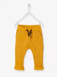 Bedruckte Sweathose für Baby Jungen - ocker bedruckt, Baby