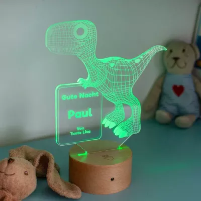 3D Dino Lampe | Personalisiert | Kaufen auf LAUBLUST.de