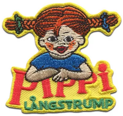 Pippi Langstrumpf Aufnäher, Polyester, mit Logo  - Aufnäher, Bügelbild, Aufbügler, Applikationen, Patches, Flicken, zum aufbügeln, Größe: 6 x 5,5 cm online kaufen | OTTO