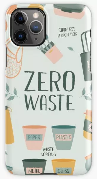 "Null Abfall | Nachhaltige Produkte Illustration" iPhone-Hülle & Cover von kate-creates | Redbubble