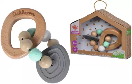 Eichhorn 100005712 Baby Pure Teething Ring Beech Wood Sustainable Wooden Toy with Teething Element BPA-Free Suitable for Children from First Months of Life: Amazon.de: Baby Products