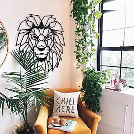 Hoagard Lion Head XL Geometric Metal Wall Art, Lion Head XL Geometric Metal Wall Art 65 cm x 82 cm Geometric Metal Wall Art & Wall Decoration : Amazon.de: Home & Kitchen