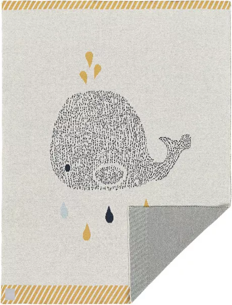 Spiel- und Kuscheldecke Little Water Whale, gestrickt, 75 x 100 cm, pink, Lässig | myToys