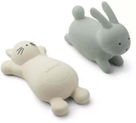 Badespielzeug Vikky Cat Crème de la Creme / Rabbit Mint 2er Pack – Liewood